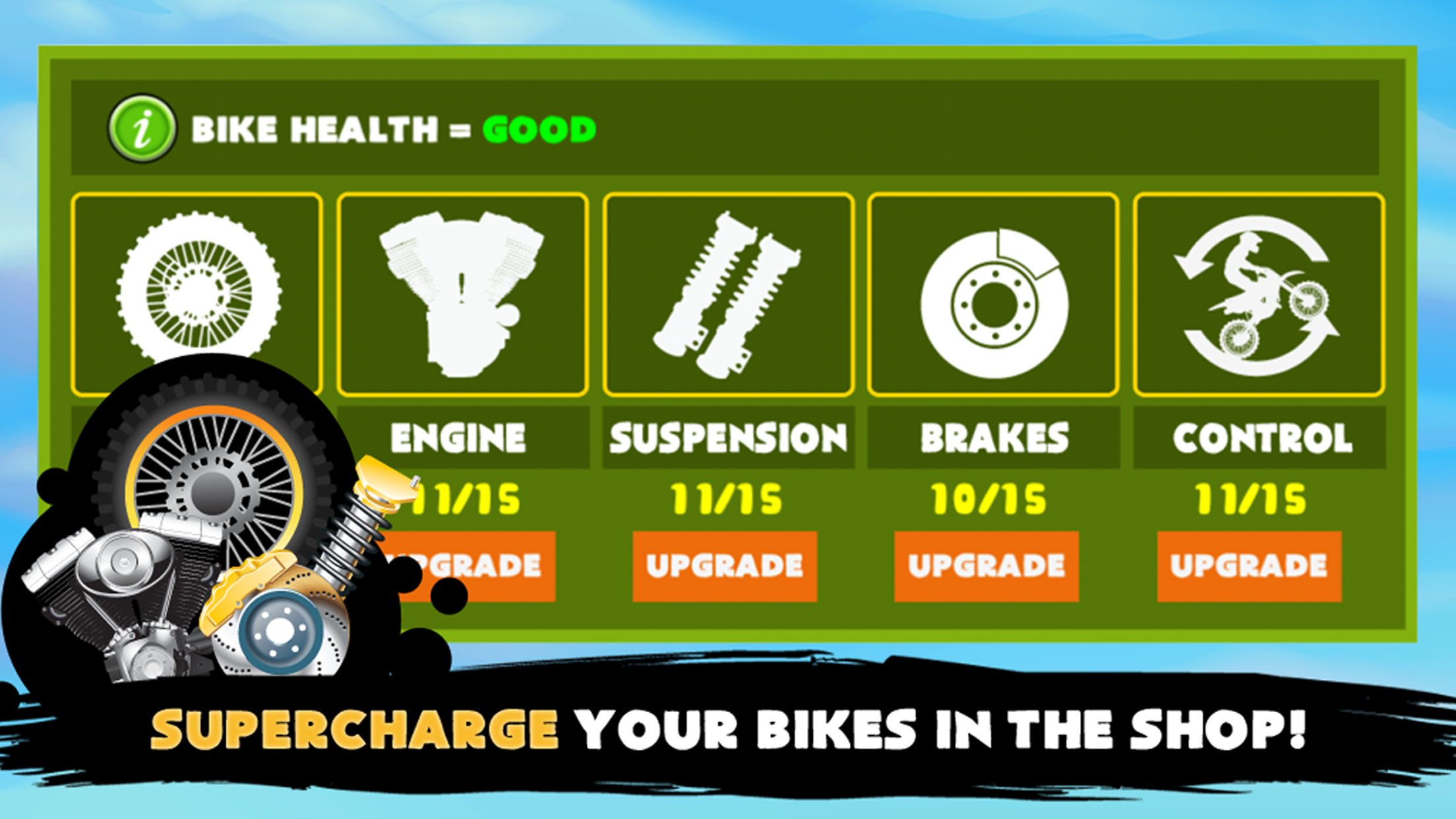 Stickman Bike Hill Race Free Addictive Rider Run screenshot 5
