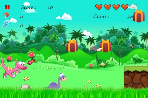 A Little Dinosaur Island Rescue FREE - The Cute Dino Run Adventure for Kids screenshot 2