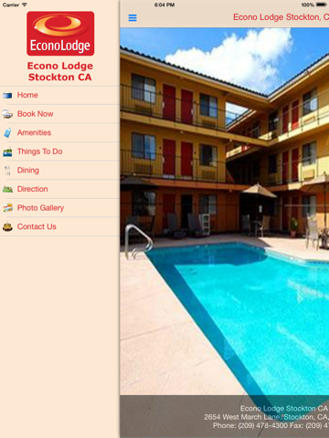 Econo Lodge Stockton CA iPad screenshot 2 - Travel app