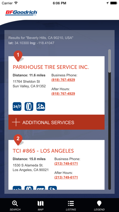 Screenshot #3 pour BFGoodrich® Truck Tires Dealer Locator