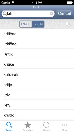 Slovenian<>English Dictionary screenshot 1