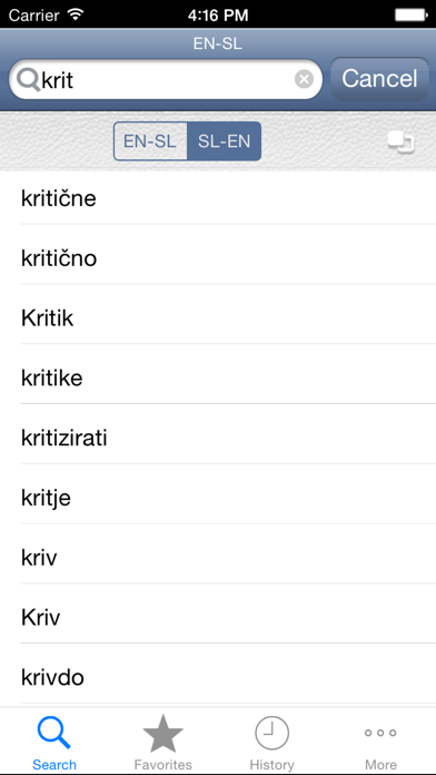 Screenshot #1 pour Slovenian<>English Dictionary