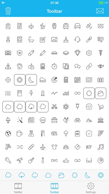TabBar and Toolbar Icon Set
