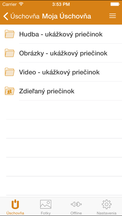 Screenshot #1 pour Úschovňa – úložisko pre tvoje fotky a dokumenty