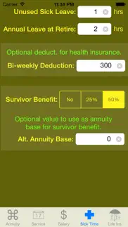 fedcalc fers and csrs annuity calculator iphone screenshot 4