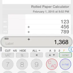 Rolled Paper Calculator Flat app icon