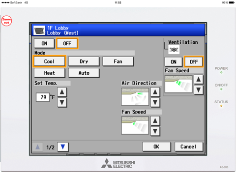 Mitsubishi Electric City Multi APP AE-200A screenshot 3