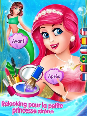 Screenshot #4 pour Relooking de la petite sirène princesse – On s'habille et on se maquille et on crée une carte l