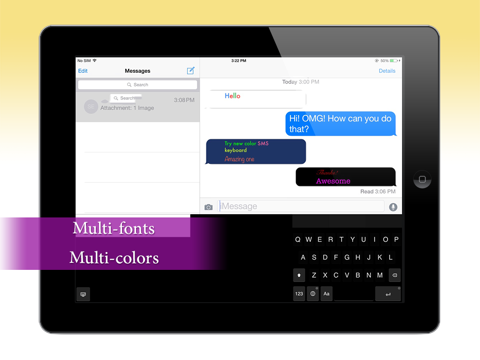 Screenshot #4 pour Color SMS keyboard - SwipeKeys