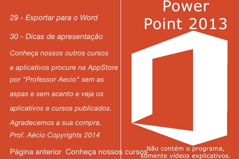 Tutorial for Power Point 2013 Grátis Português screenshot 3