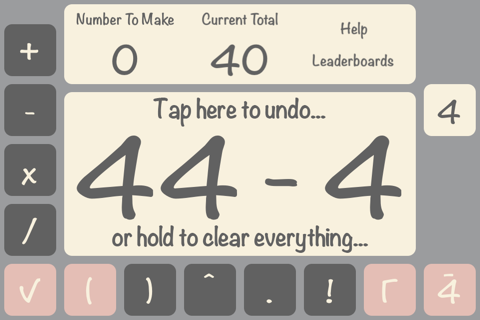 Four Fours screenshot 4