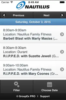 Game screenshot Nautilus Sport and Fitness Schedule mod apk