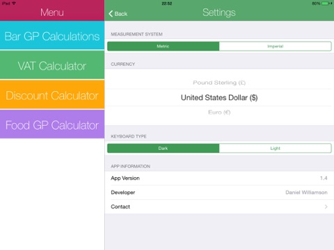 Screenshot #5 pour Hospitality Calculators