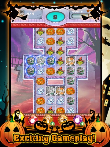 Screenshot #4 pour Halloween Match 3 Spooky vacances Jeu GRATUIT