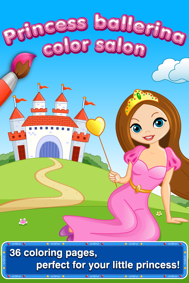 Princess Fairy Ballerina Color Salon Fun Ballet Dancers Princesses Fairies Coloring Book for Kids and Girls