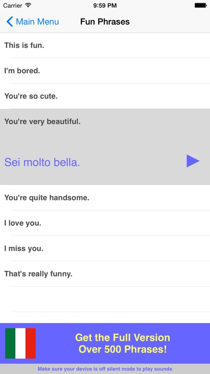 Speak Italian Travel Phrasebook Lite