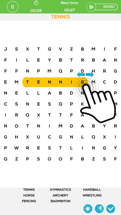 Screenshot #1 pour Mots cachés - jeu de puzzle gratis