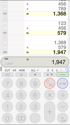 Rolled Paper Calculator Flat screenshot 2