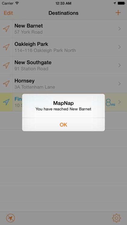MapNap — a talking location-based alarm for sleepy commuters screenshot-3