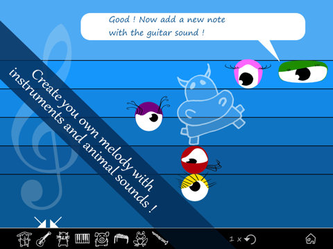 LAMI find notes: Children's Ear Training ! Music for kids iPad screenshot