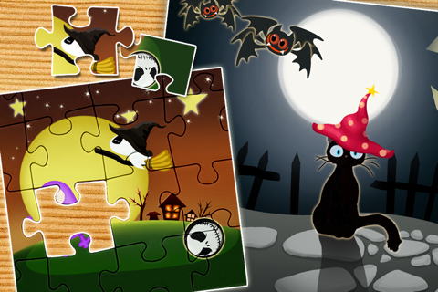 Kids Jigsaw Puzzle - Halloween Learning Games screenshot 3