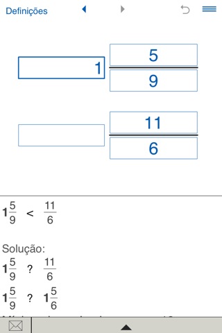 Compare fractions calculator screenshot 2