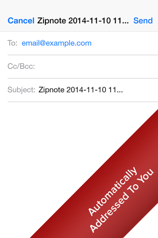 Zipnote - The Fastest Way To Email Yourself screenshot 3