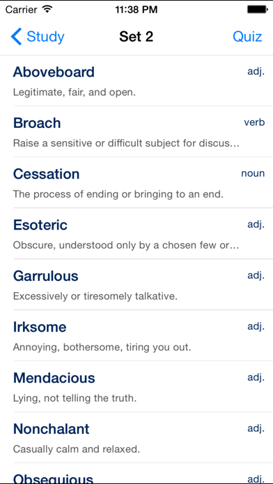 GRE Vocabulary Essentials iPhone screenshot 2 - Education app