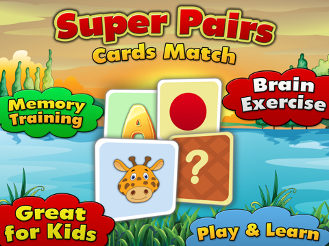 Screenshot #4 pour Super Pairs: Cards Match - mémoire jeu de puzzle pour les enfants avec les formes, les couleurs, les animaux, les lettres et les chiffres