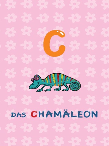 ABC Animals German Alphabets Flashcards: Vocabulary Learning Free For Kids! iPad screenshot