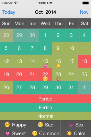 Easy Period Tracker - Menstruation - Ovulation - Fertile - Women - Calendar screenshot 2