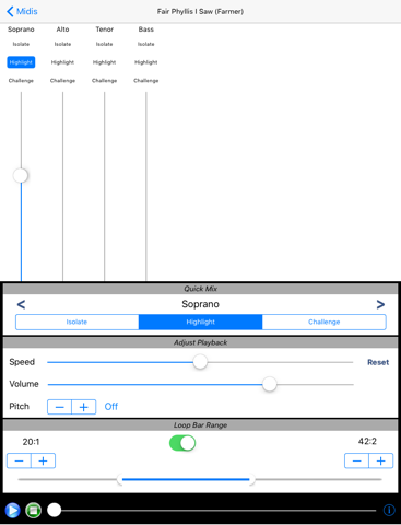 Learn My Part iPad screenshot 4 - Music app