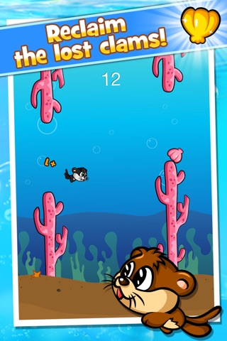 Otter Dive – Help the Cutesy Aquatic Otter Pup Swim through Obstacles to Retrieve his Lost Goodies! screenshot 2