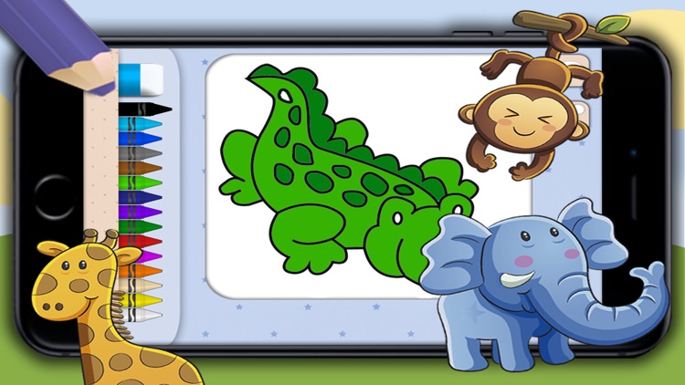 Zoo animals drawing pages app