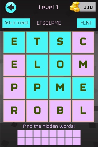 Unique Word Search Puzzle - top brain training board game screenshot 2