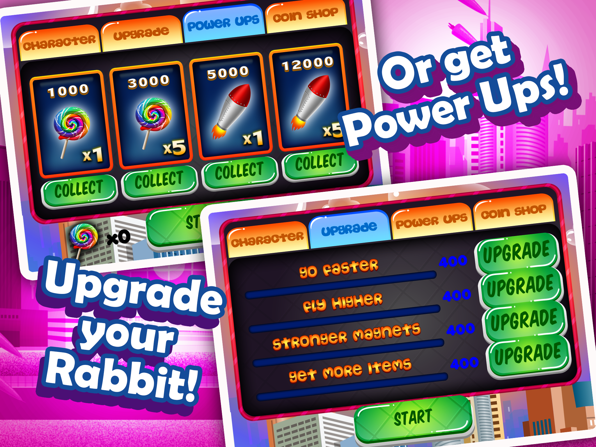 A Super Hero Rabbit Dash Jump Flying Fun Race Game screenshot 8