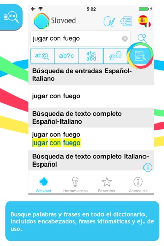 Italian <-> Spanish Slovoed Classic talking dictionary screenshot 2