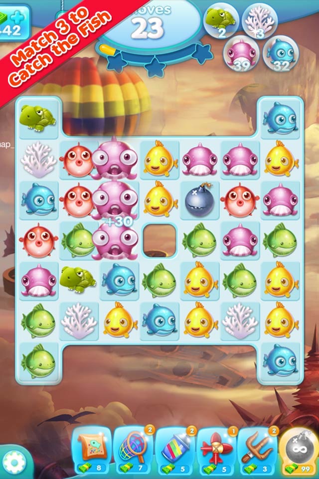 Marine Adventure -- Collect and Match 3 Fish Puzzle Game for TANGO screenshot 3