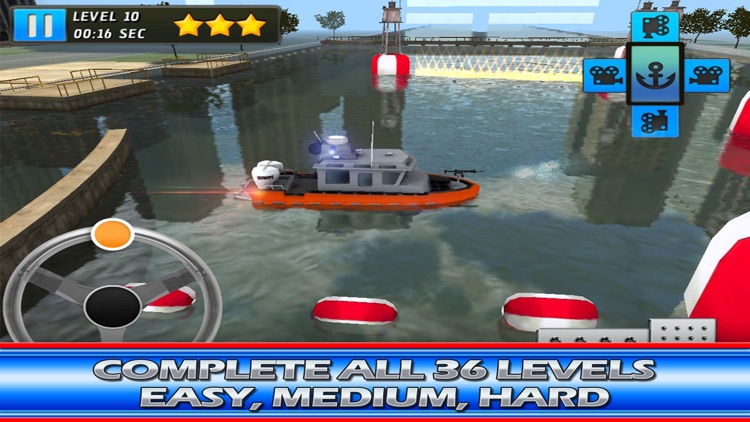 Boat Game Police & Navy Ship 3D Emergency Parking screenshot-3