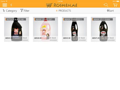Roshen iPad screenshot