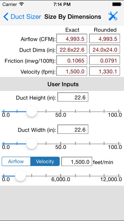 HVAC Duct Sizer screenshot-4