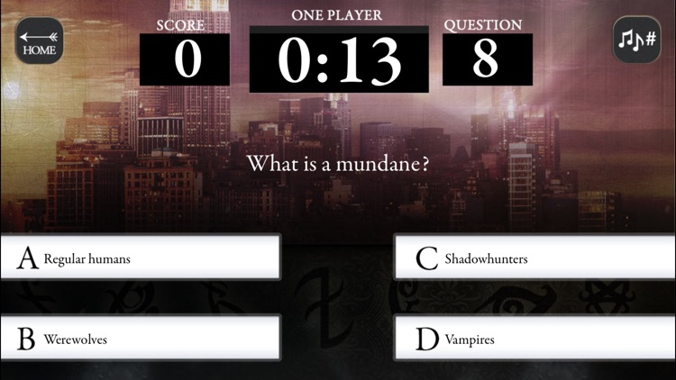 Mortal Instruments Multiplayer Trivia