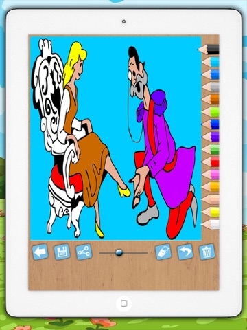 Screenshot #5 pour Pintar cuentos de hadas: juego educativo para colorear a Rapunzel o Cenicienta para niños