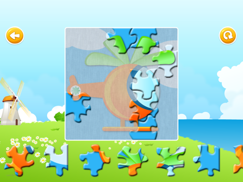 Vehicles and transportation : free coloring, jigsaw puzzles and educative games for kids and toddlers iPad screenshot