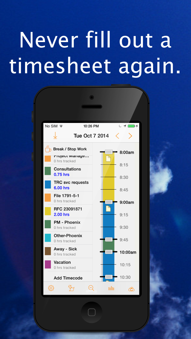 Timelines Free - Easy and Powerful Time Tracker app screenshot