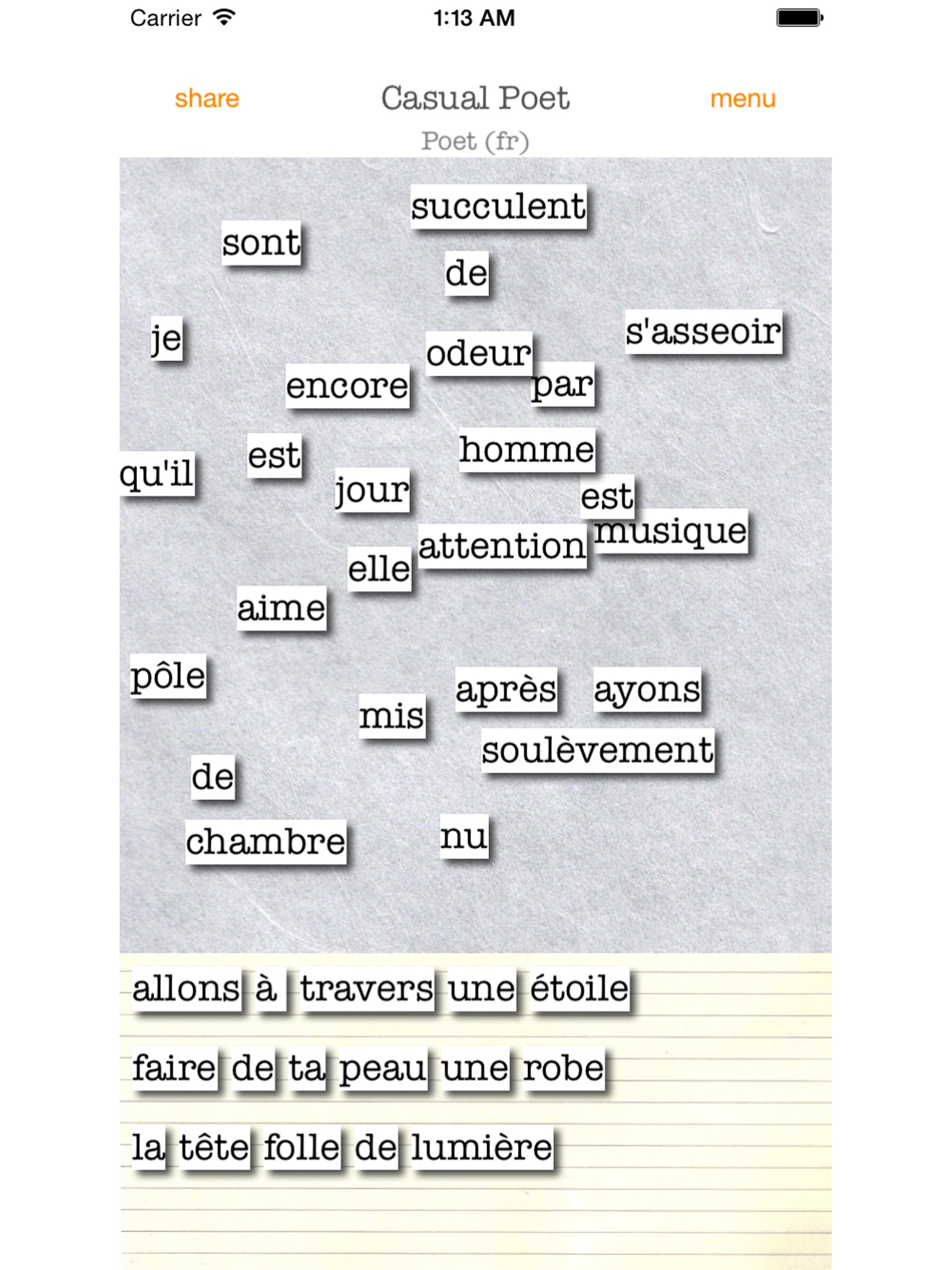 Casual Poet - play with words & share your poetry