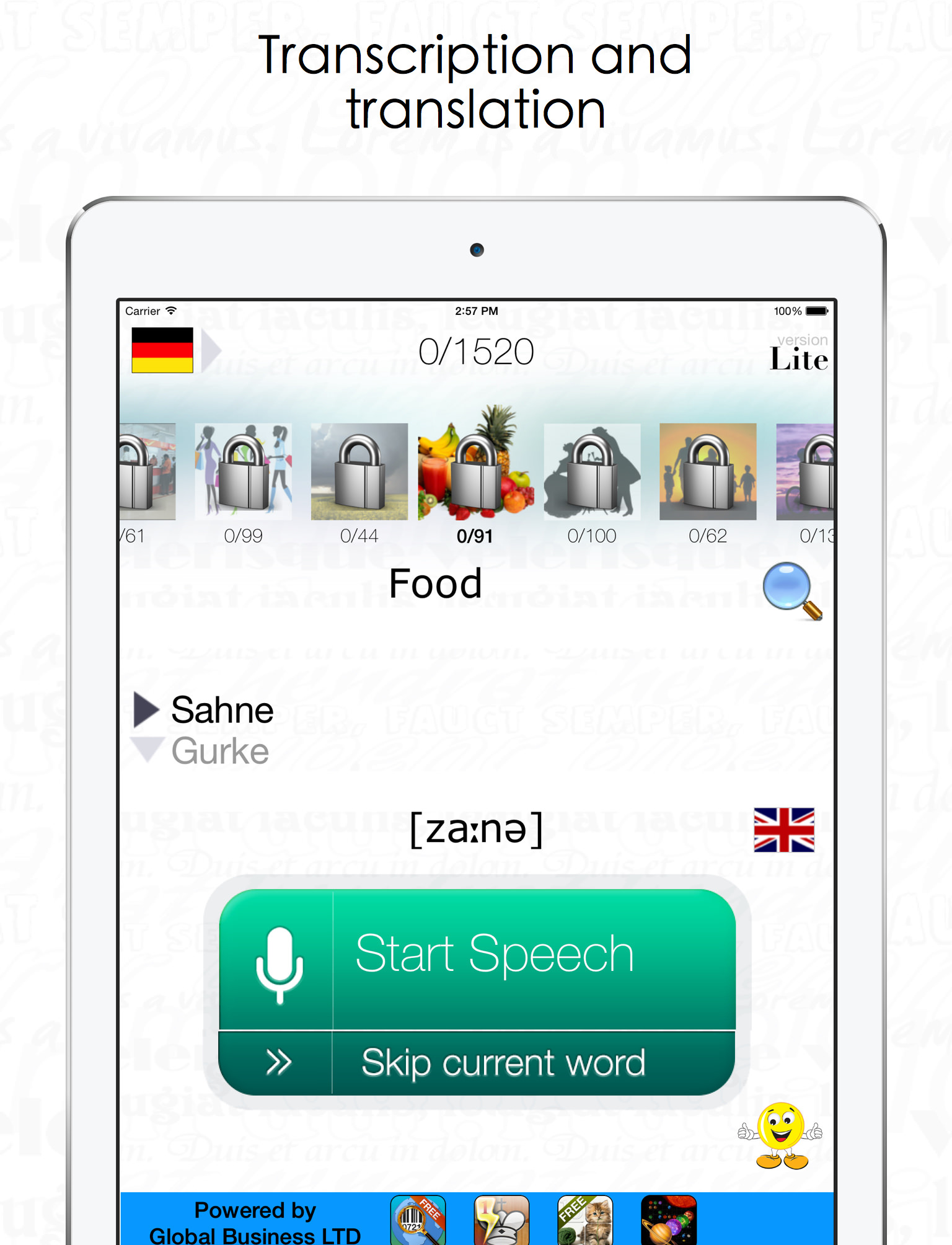 Speak Easy - an exclusive App for language training.