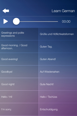 Learn GERMAN Fast and Easy - Learn to Speak German Language Audio Phrasebook and Dictionary App for Beginners screenshot 3