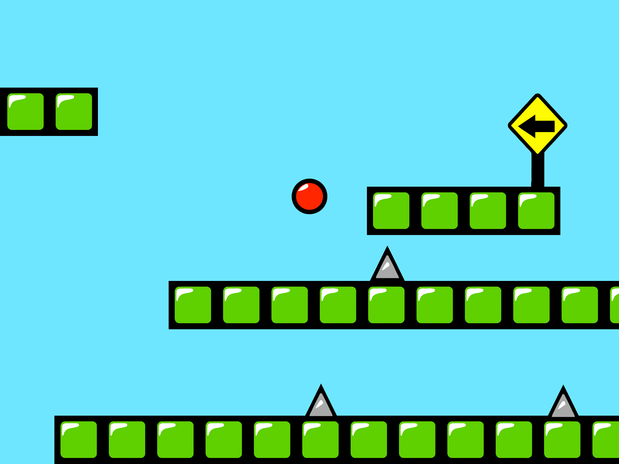 Red Bouncing Ball Spikes Free