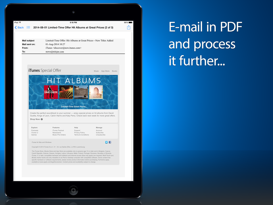 #4. Mail to PDF - Importer and Archivist for e-mails (iOS) 由: Telejur Software Solutions GmbH